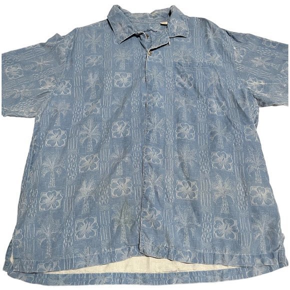 TOMMY‎ BAHAMA HAWAIIAN BLUE SHIRT MENS SIZE XL | H1 - Picture 3 of 8